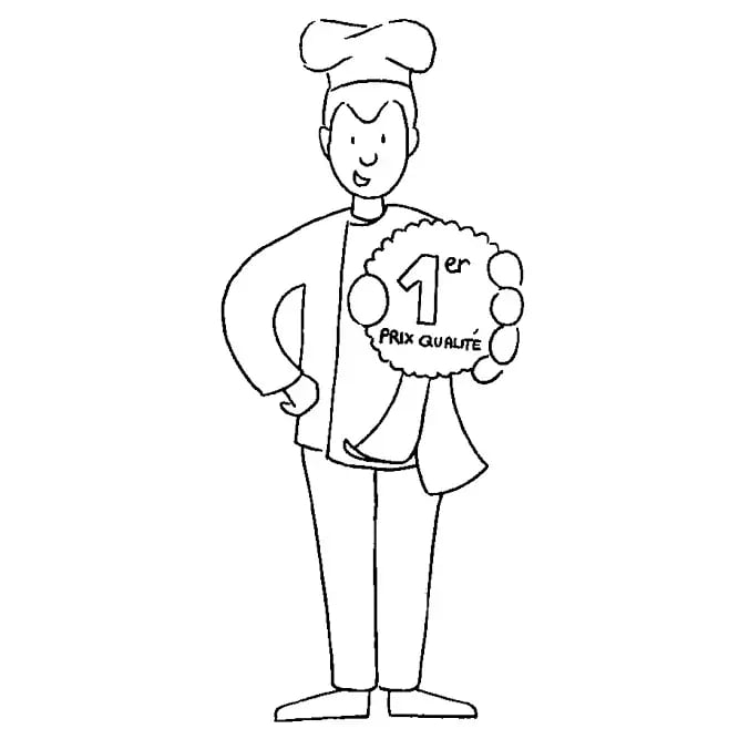 Différence artisanale, illustration d'un boulanger