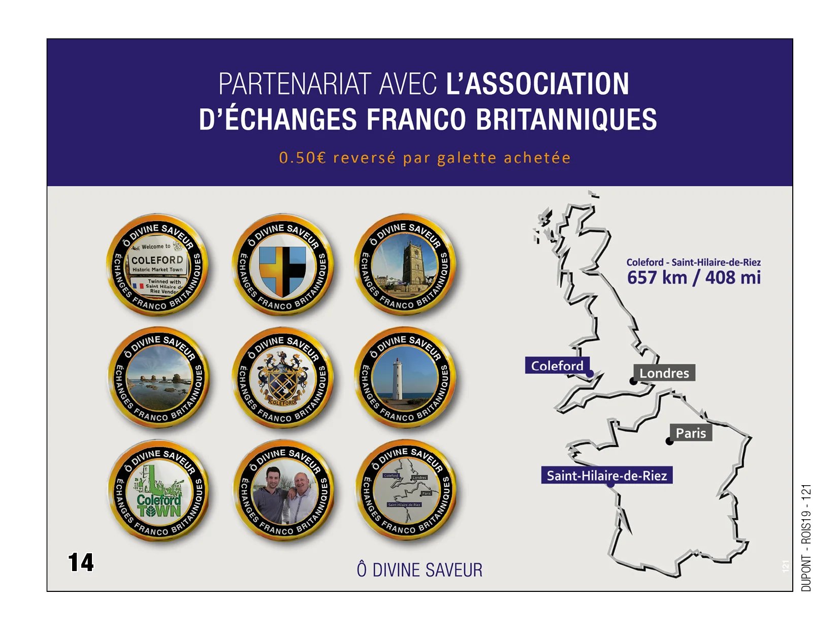 Fèves personnalisées Association Échanges Franco-britanniques