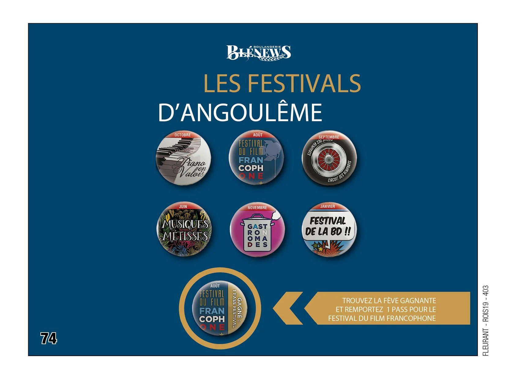 Fèves personnalisées blenews festivals angouleme