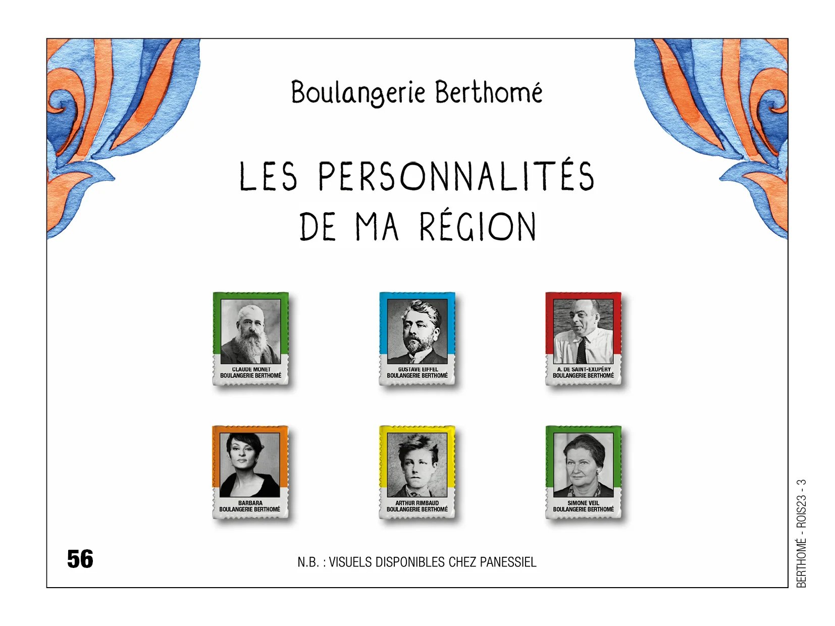 Fèves personnalisées de personnalités de la région réalisé par la boulangerie Berthome
