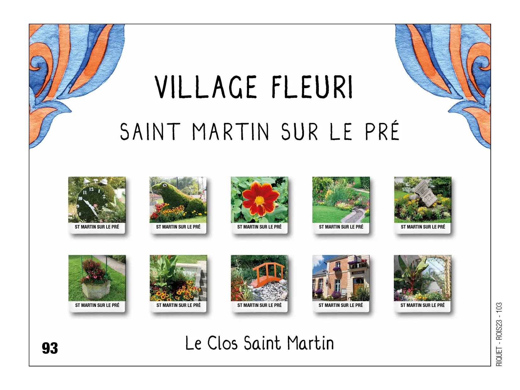Fèves personnalisées Village fleuri de Saint Martin sur le Pré